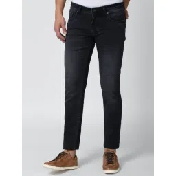Peter England Jeans Black Cotton Slim Fit Jeans-picture-10