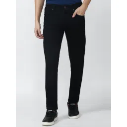 Peter England Jeans Black Cotton Slim Fit Jeans-picture-22