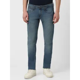 Peter England Jeans Blue Cotton Skinny Fit Jeans-picture-43