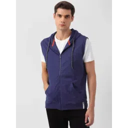 Peter England Jeans Blue Regular Fit Hooded Sweatshirt-picture-21