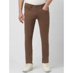 Peter England Jeans Brown Cotton Skinny Fit Jeans-picture-48