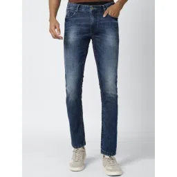 Peter England Jeans Navy Blue Slim Fit Jeans-picture-41