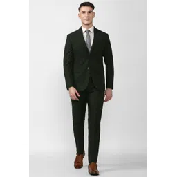peter england Men 2 Piece suit Checkered Suit-picture-19