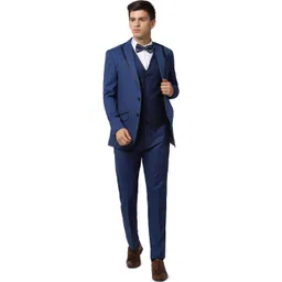 peter england Men 2 Piece Textured Suit-picture-42