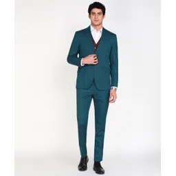 peter england Men 3 PC Suit Solid Suit-picture-32