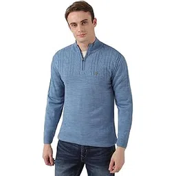 peter england Men Acrylic Round Neck Casual Sweater-picture-34