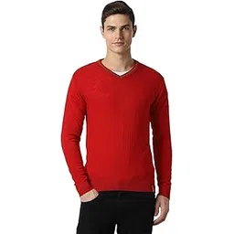 peter england Men Acrylic V-Neck Sweater-picture-30