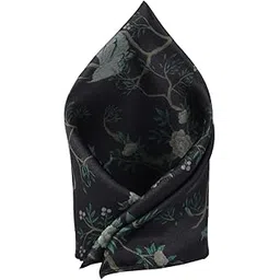 peter england Men Black Print Party Pocket Square-picture-42