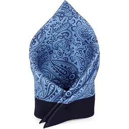 peter england Men Blue Print Formal Pocket Square-picture-25