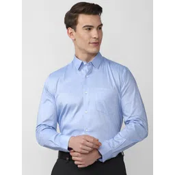 Peter England Men Blue Slim fit Formal Shirt-picture-24