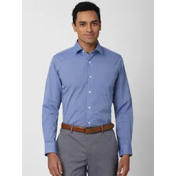 Peter England Men Blue Slim Fit Formal Shirt-picture-28