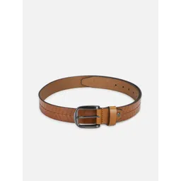 Peter England Men Brown Textured Leather Belt-picture-36