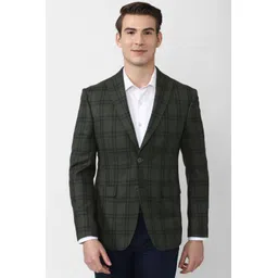 peter england Men Checkered Single Breasted Formal Blazer-picture-30
