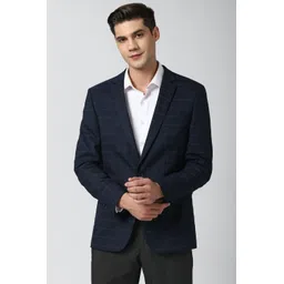 peter england Men Checkered Single Breasted Formal Blazer-picture-47