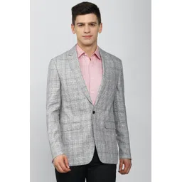 peter england Men Checkered Single Breasted Party Blazer-picture-24
