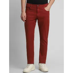 Peter England Men Cotton Slim Fit Trousers-picture-40
