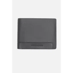 Peter England Men Grey Textured Leather Wallet-picture-14