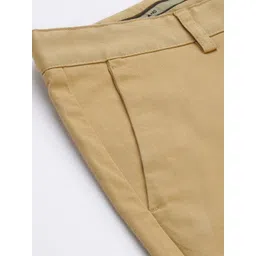Peter England Men Khaki Slim Fit Trousers image 3