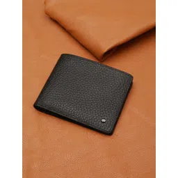Peter England Men Leather Textured Fashion Brand Logo Two Fold Wallet-picture-21