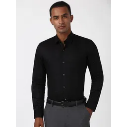 Peter England Men Micro Ditsy Printed Slim Fit Opaque Formal Shirt-picture-30