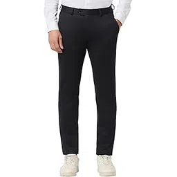peter england Men Mid Rise Slim Fit Work Utility Pants-picture-20