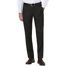 peter england Men Mid Rise Work Slim Fit Utility Pants-picture-14