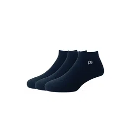 Peter England Men Pack Of 3 Black Solid Ankle-Length Socks-picture-17
