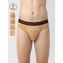 Peter England Men Pack Of 5 Cotton Solid Basic Briefs-picture-13