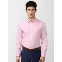 Peter England Men Pink Slim Fit Formal Pure Cotton Shirt-picture-23