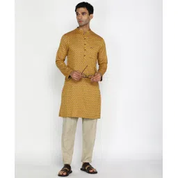 peter england Men Printed Polyester Straight Kurta-picture-12