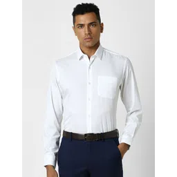 Peter England Men Pure Cotton Polka Dots Printed Slim Fit Opaque Formal Shirt-picture-34