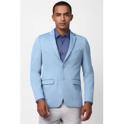 peter england Men Self Design Single Breasted Formal Blazer-picture-16