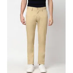 peter england Men Slim Fit Flat-Front Trousers-picture-39