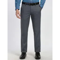 Peter England Men Slim Fit Formal Trousers-picture-29