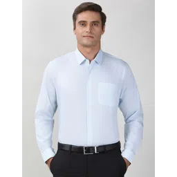 Peter England Men Slim Fit Solid Spread Collar Pure Cotton Formal Shirt-picture-22