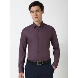Peter England Men Slim Fit Spread Collar Solid Cotton Formal Shirt-picture-18