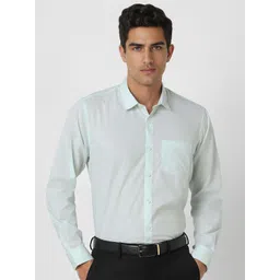 Peter England Men Slim Fit Spread Collar Textured Cotton Formal Shirt-picture-34