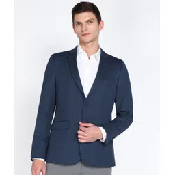 peter england Men Solid Single Breasted Formal Blazer-picture-13