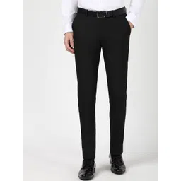 Peter England Men Solid Slim Fit Trousers-picture-33