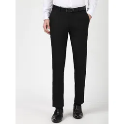 Peter England Men Solid Slim Fit Trousers-picture-29