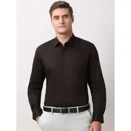 Peter England Men Solid Spread Collar Pure Cotton Formal Shirt-picture-40