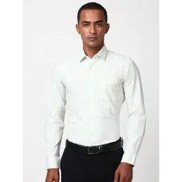 Peter England Men Spread Collar Buffalo Checked Cotton Slim Fit Formal Shirt-picture-34