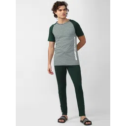 Peter England Men Striped Pure Cotton Night suit-picture-18