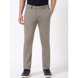 Peter England Men Super Mid-Rise Slim Fit Regular Trousers-picture-21