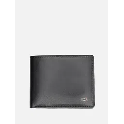 Peter England Men Textured Leather Two Fold Wallet image 2