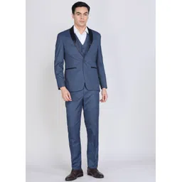 peter england Men Tuxedo Style Checkered Suit-picture-32