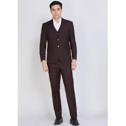 peter england Men Tuxedo Style Checkered Suit-picture-37