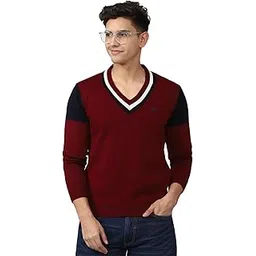 peter england Men's Acrylic Casual V-Neck Sweater-picture-12
