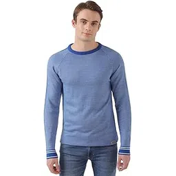 peter england Men's Acrylic Textured Round Crew Neck Sweater-picture-22