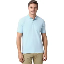 peter england Men's Cotton Geometric Print Polo Shirt – Casual Wear | Modern & Stylish-picture-11